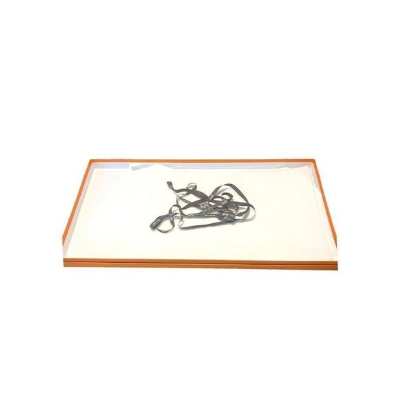 Hermes Large Flat Empty Box W/ Tissue Ribbon 30”x15”x2”Gift Set Large Scarf Tie - Picture 8 of 11